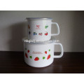 enamel milk mug